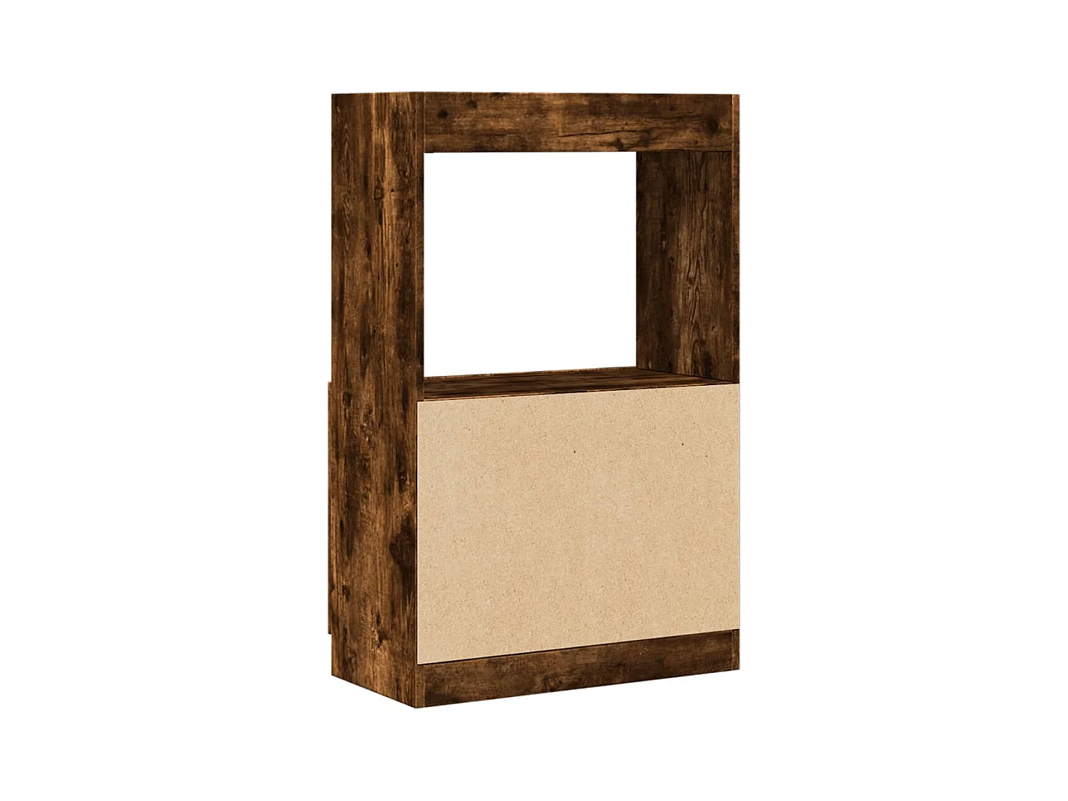 Bibliothèque chêne fumé 63x33x100 cm bois d'ingénierie