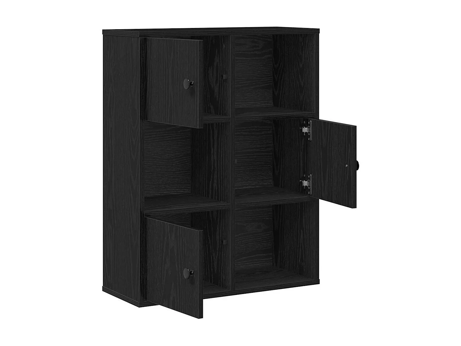 Bibliothèque chêne noir 60x24x76,5 cm bois d'ingénierie