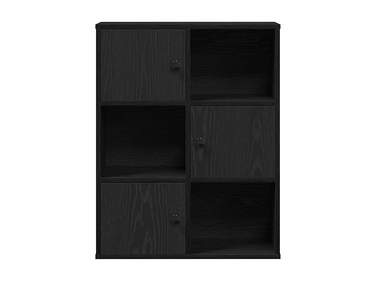 Bibliothèque chêne noir 60x24x76,5 cm bois d'ingénierie
