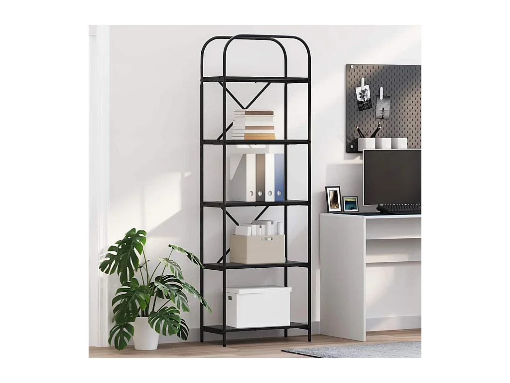 Estante de libros Roble negro 60 x 30 x 183 cm