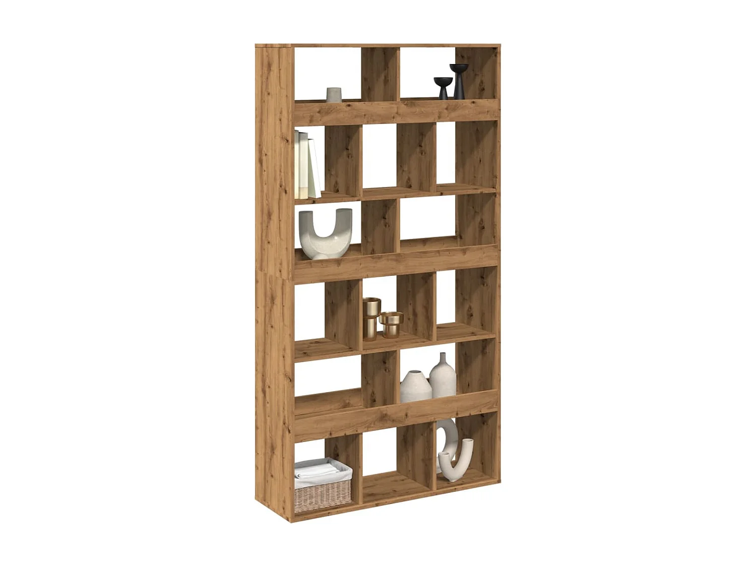 Separador de ambientes madera roble artisian 100x33x187,5 cm