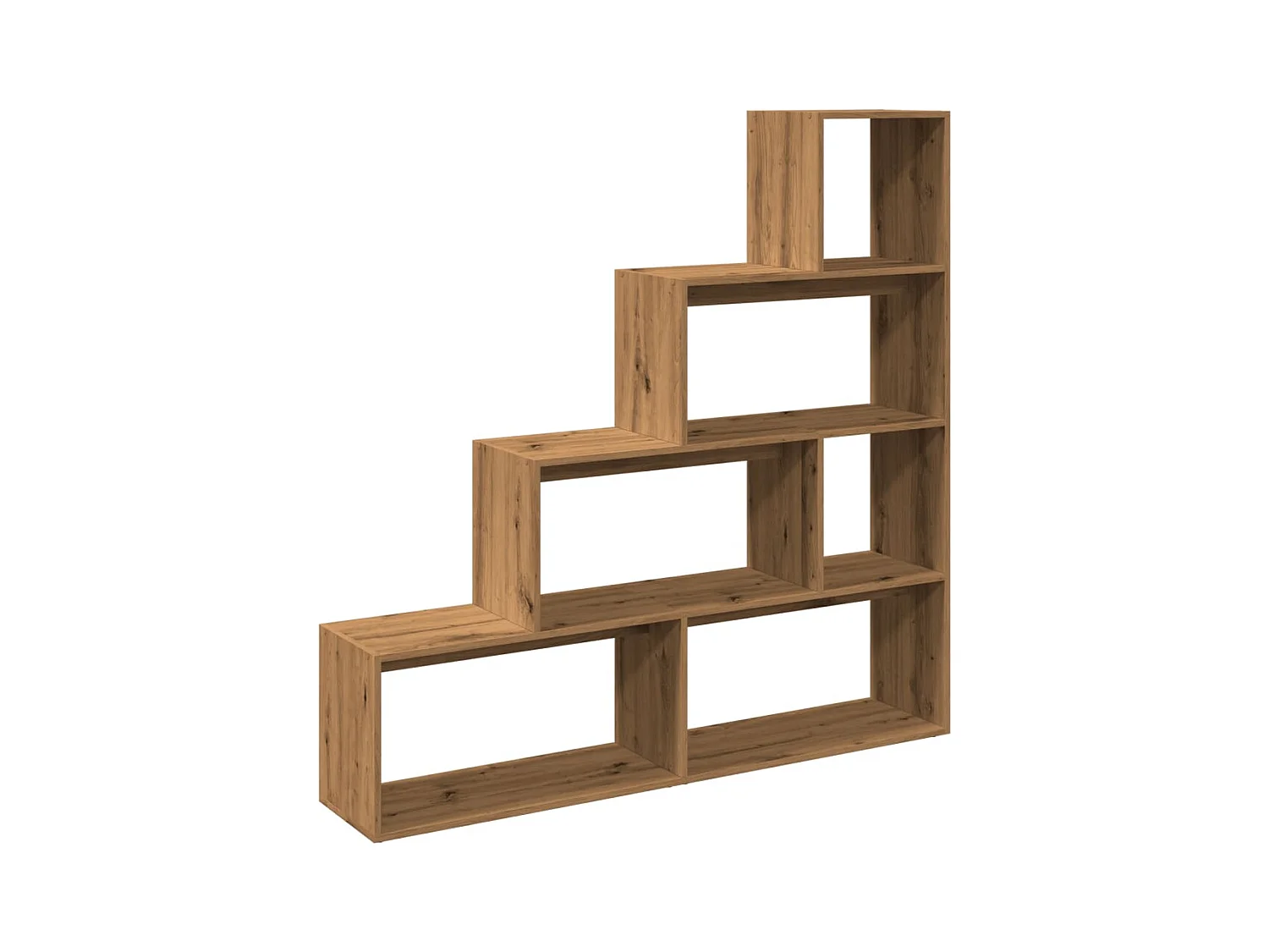 Bibliothèque séparatrice de pièce à 4 niveaux chêne artisanal