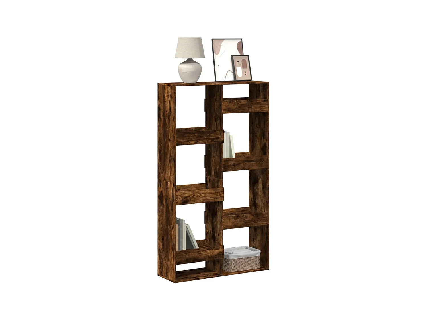 Estantería madera de ingeniería roble ahumado 100x33x175 cm