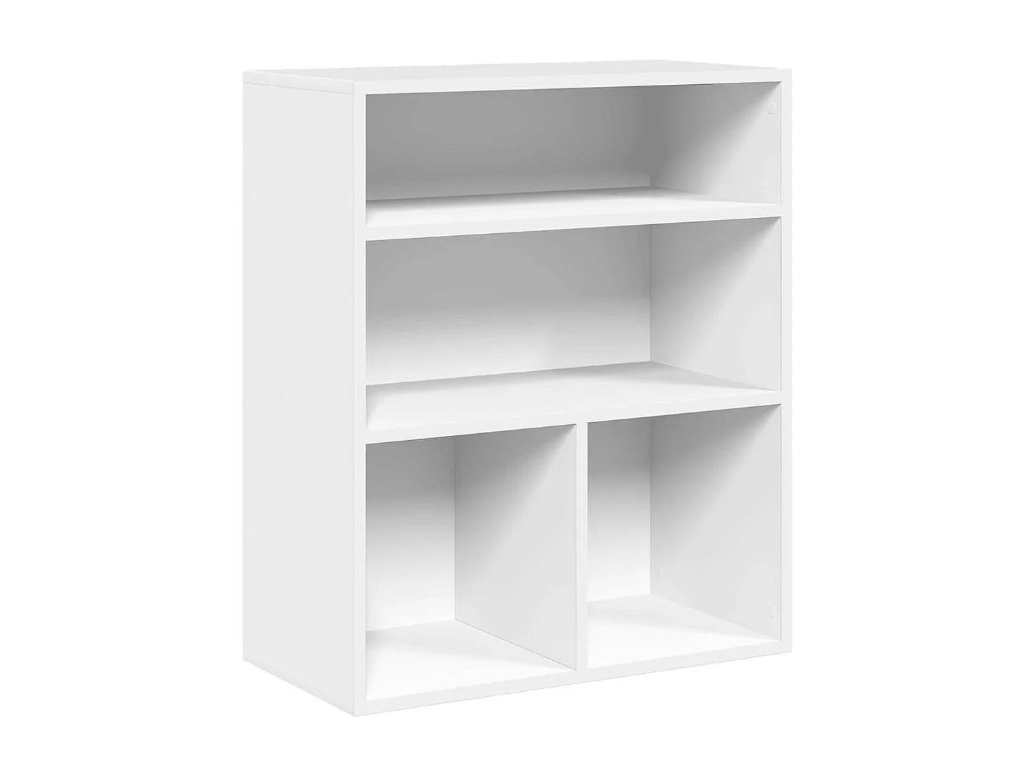 Estantería librería madera de ingeniería blanca 60x30x71,5 cm