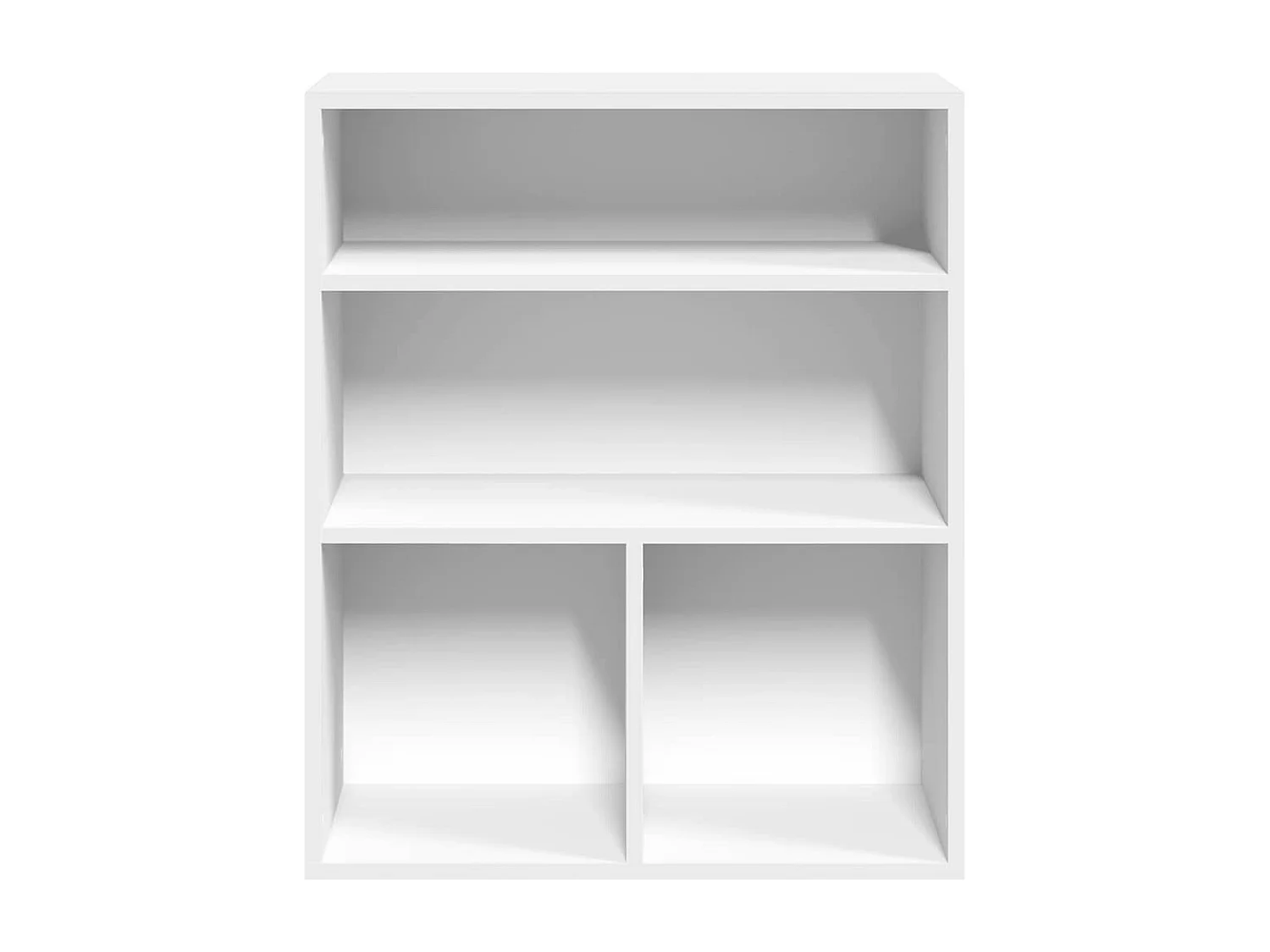 Estantería librería madera de ingeniería blanca 60x30x71,5 cm