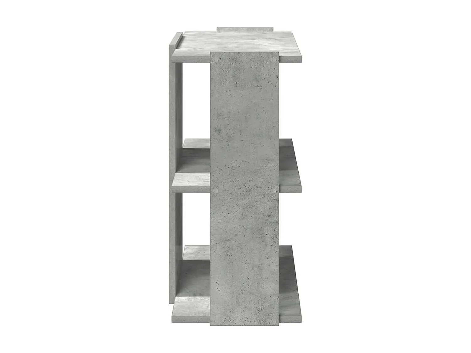 Bibliothèque à 3 niveaux gris béton 60x30x60 cm bois ingénierie