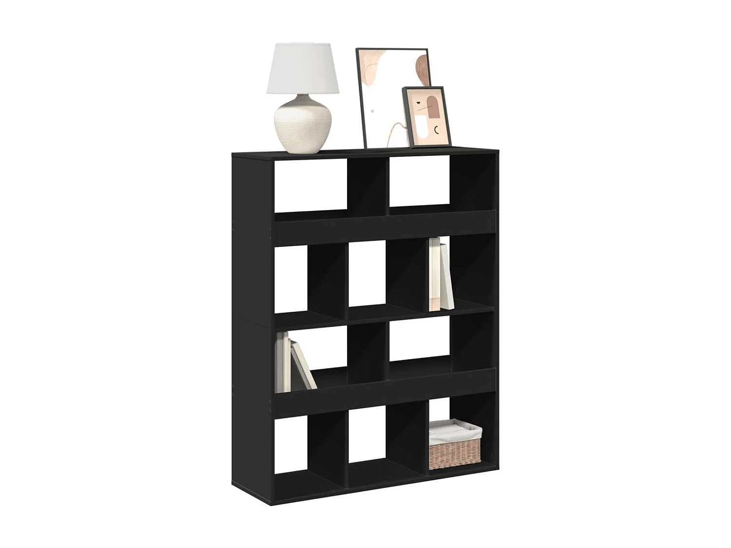 Bibliothèque noir 100x33x125,5 cm bois d'ingénierie