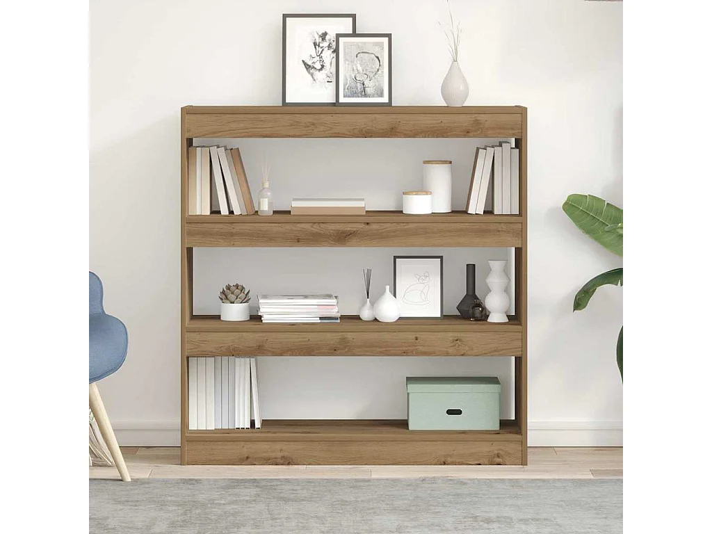 Bibliothèque chêne artisanal 100 x 30 x 103 cm