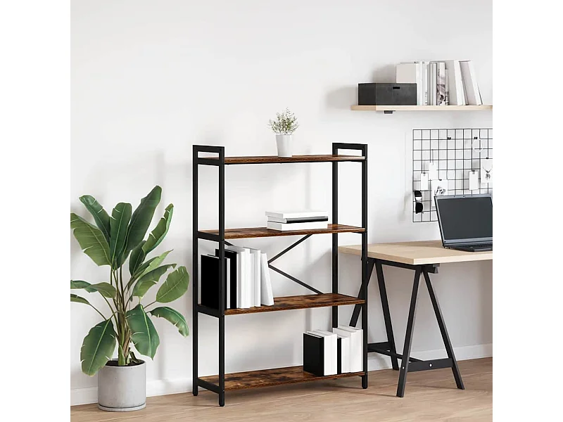 Boekenkast Gerookt eiken 80 x 30 x 118 cm Bewerkt hout