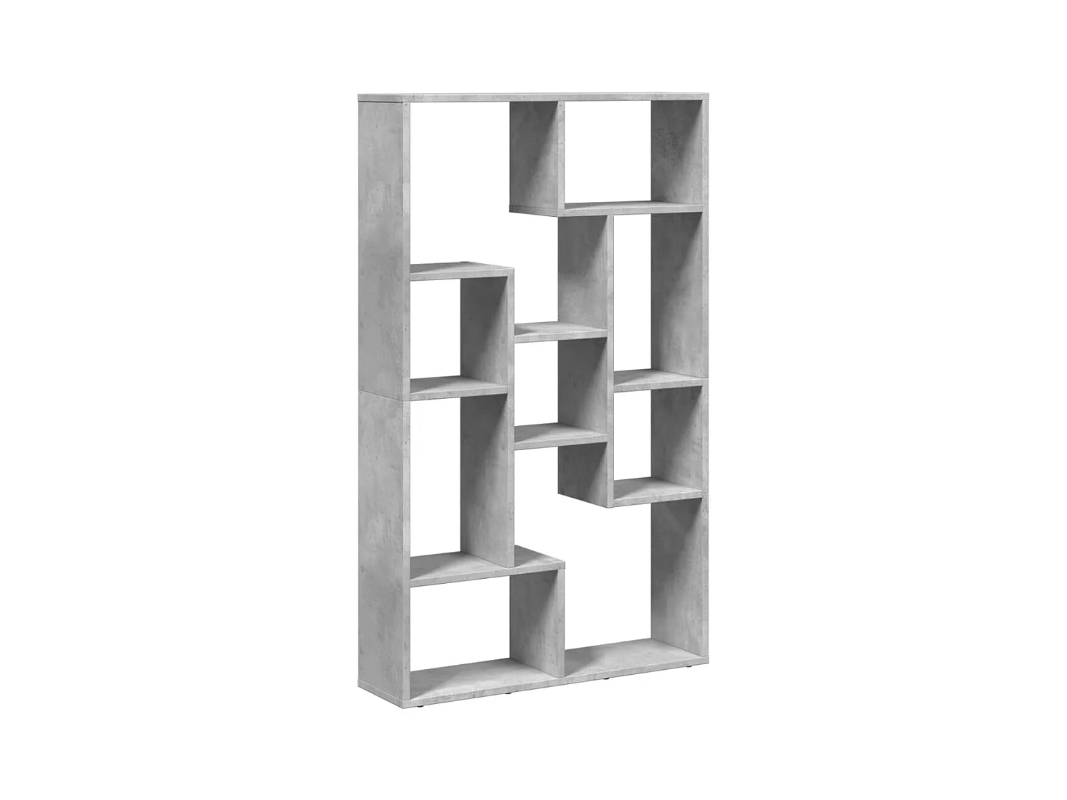 Estantería de madera de ingeniería gris hormigón 72x20x120 cm