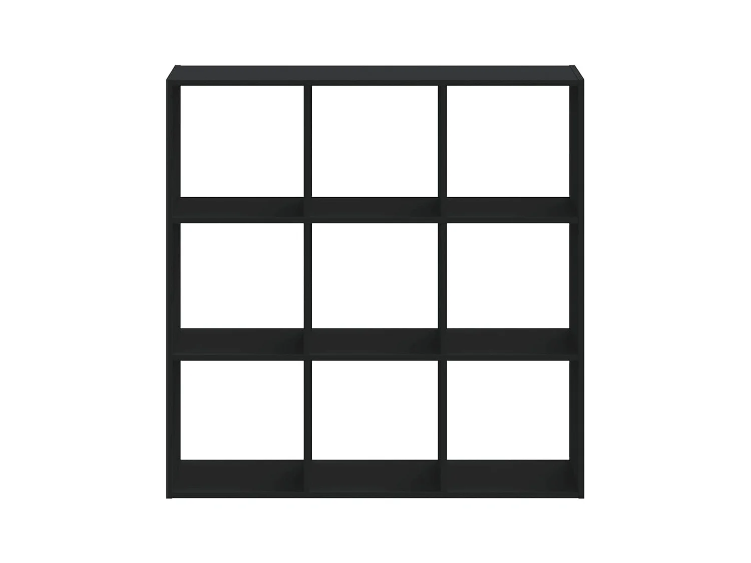 Estantería de madera de ingeniería negra 102x32x102 cm