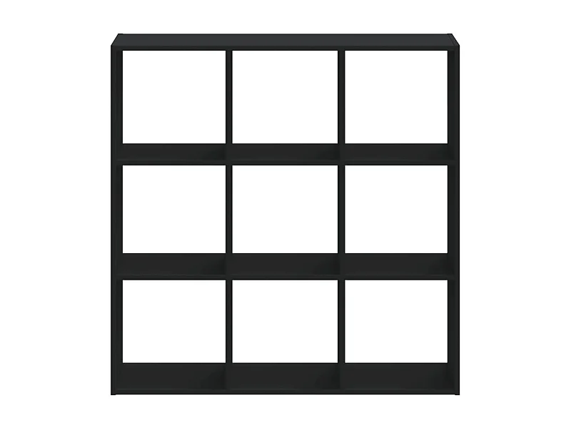 Bibliothèque noir 102x32x102 cm bois d'ingénierie