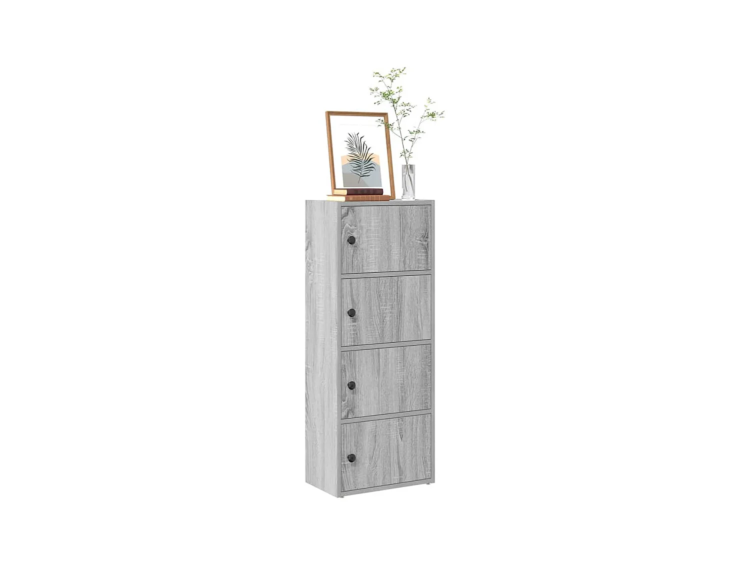 Estantería madera de ingeniería gris sonoma 40x24x102 cm