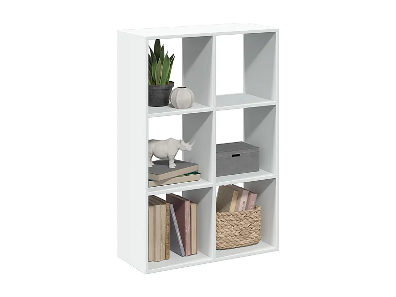 Kamerscherm / boekenkast 69,5x29x103,5 cm bewerkt hout wit