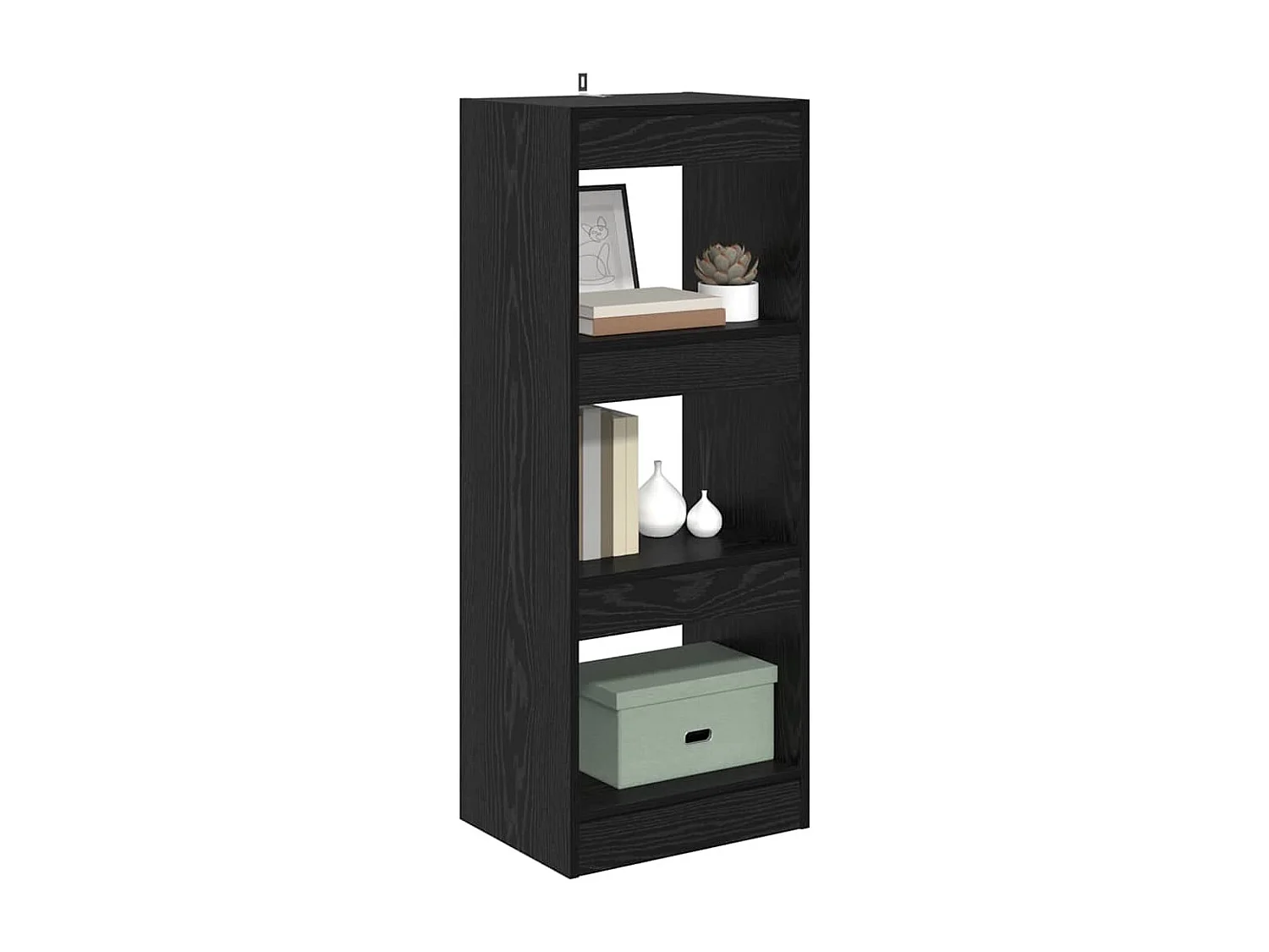 Gabinete de Livros Carvalho preto 40 x 30 x 103 cm