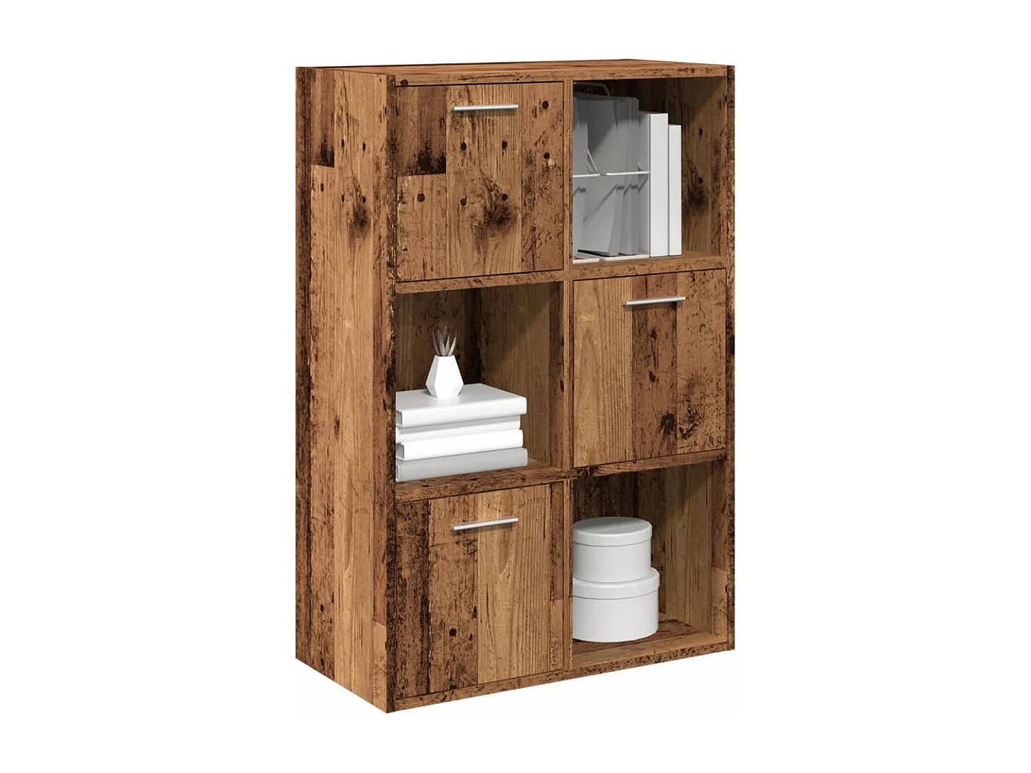 Bibliothèque vieux bois 60,5x30x90 cm bois d'ingénierie