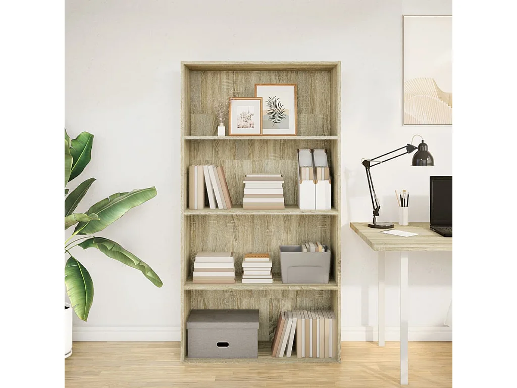 Estante 80x30x152 cm derivados de madeira carvalho sonoma