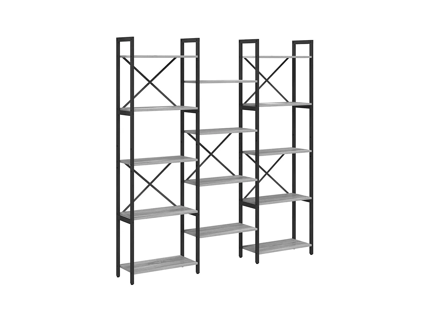 Bibliothèque Sonoma gris 156 x 25 x 167.5 cm Bois d'ingénierie