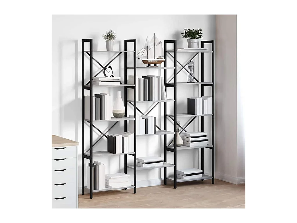 Bibliothèque Sonoma gris 156 x 25 x 167.5 cm Bois d'ingénierie