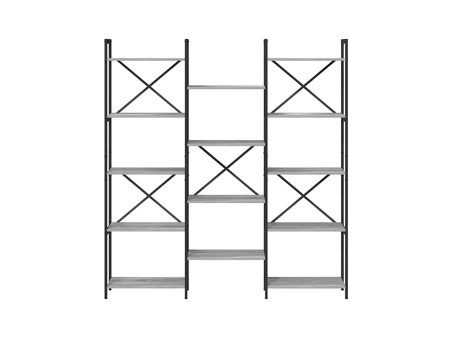 Bibliothèque Sonoma gris 156 x 25 x 167.5 cm Bois d'ingénierie