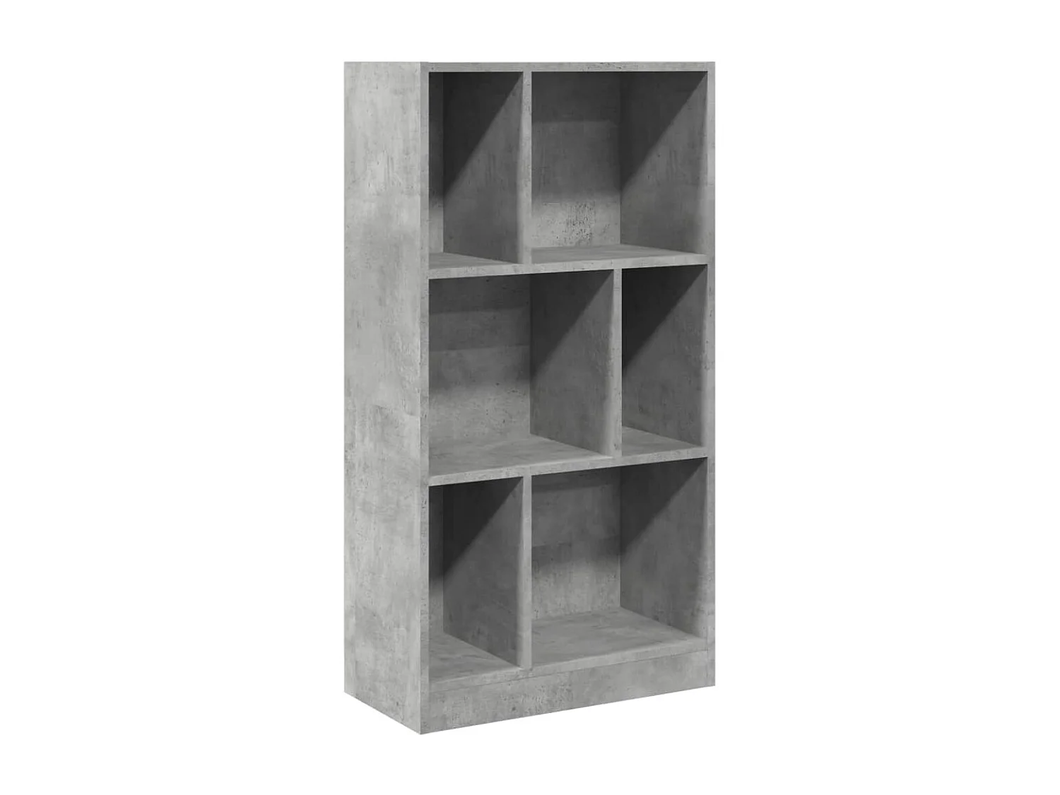 Boekenkast 57x28,5x107,5 cm bewerkt hout betongrijs