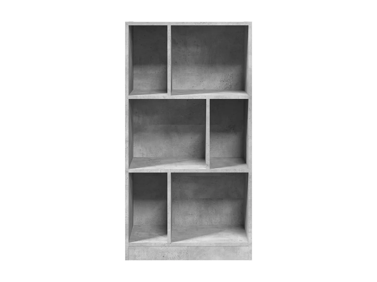 Boekenkast 57x28,5x107,5 cm bewerkt hout betongrijs