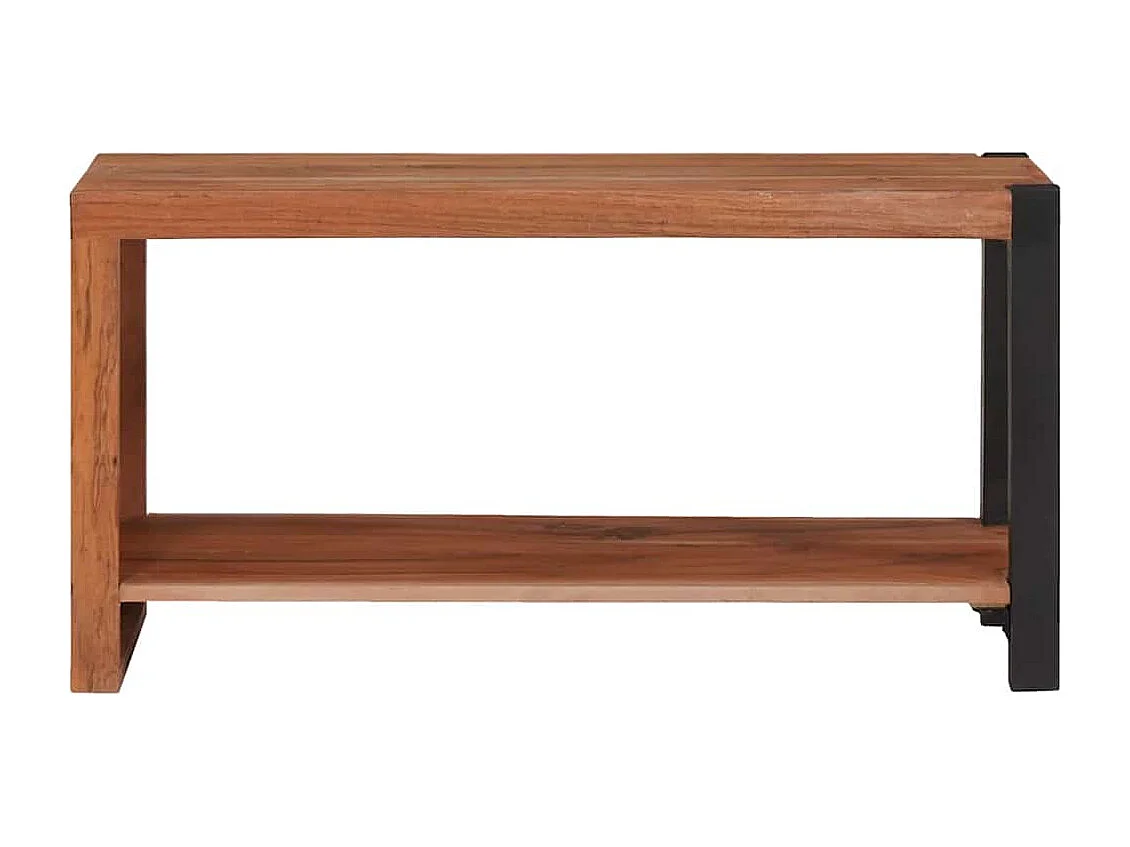 Bibliothèque Marron, Noir 80 x 30 x 40 cm Bois d'Acacia Massif