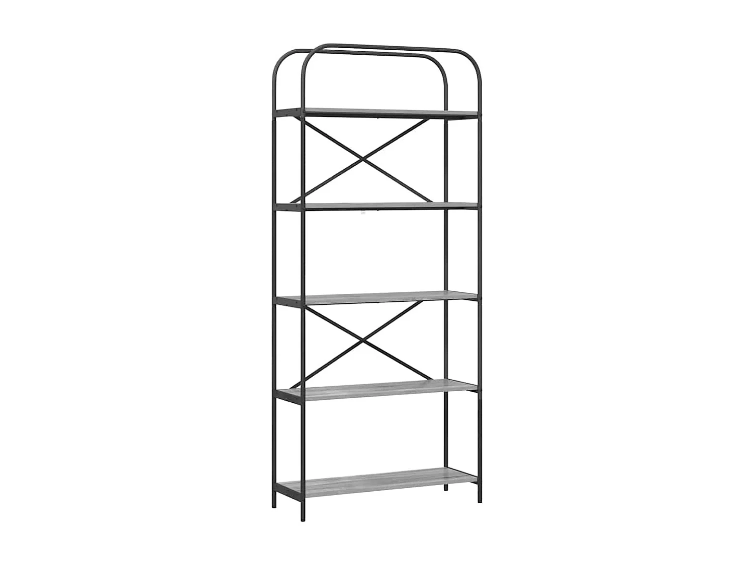 Bibliothèque Sonoma gris 80 x 30 x 183 cm Bois d'ingénierie