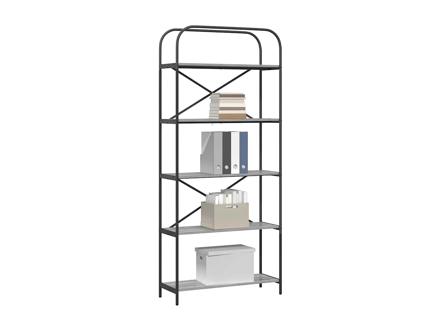 Estante de libros Gris sonoma 80 x 30 x 183 cm