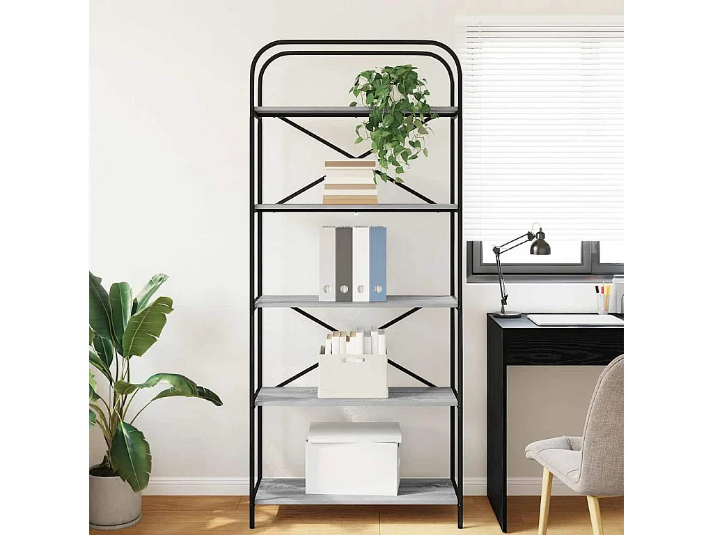 Estante de libros Gris sonoma 80 x 30 x 183 cm