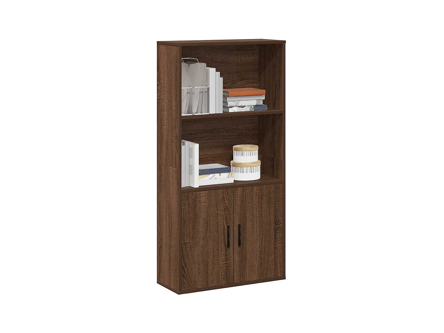 Bibliothèque chêne marron 60x24x120 cm bois d'ingénierie