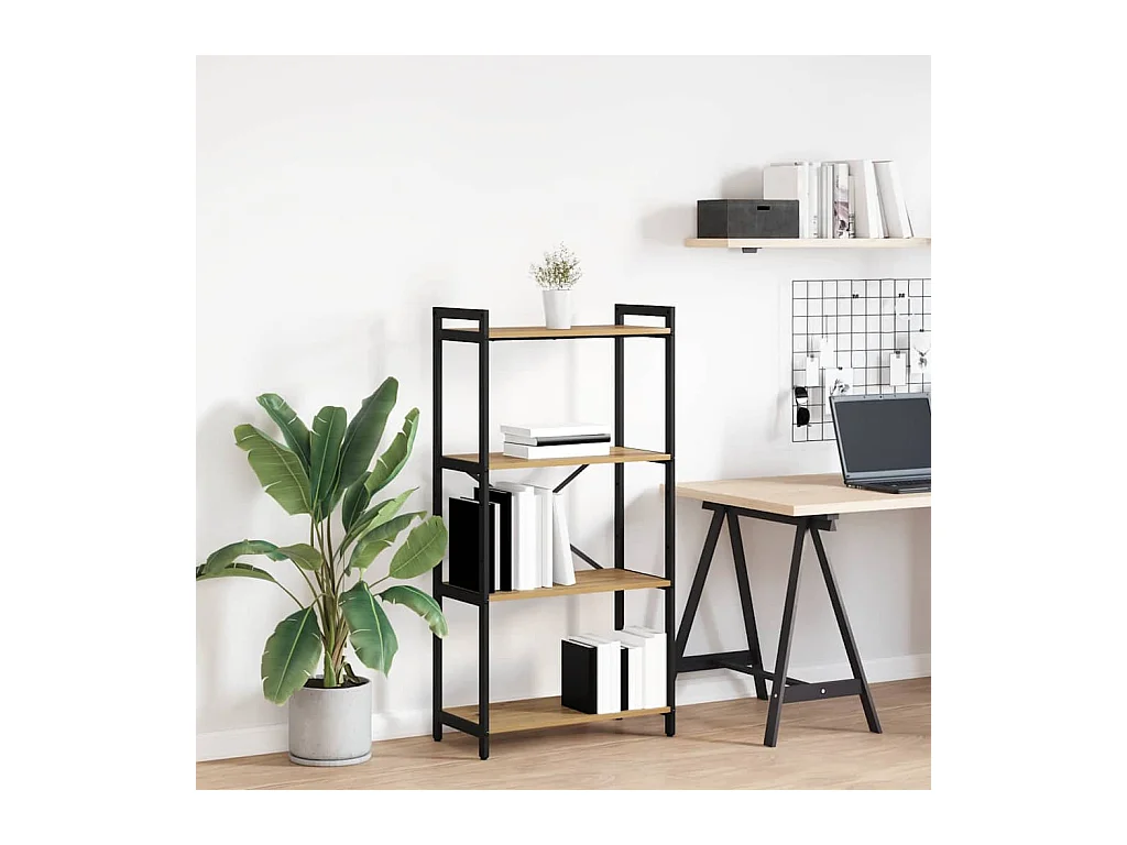 Bibliothèque chêne artisanal 60 x 30 x 118 cm Bois d'ingénierie