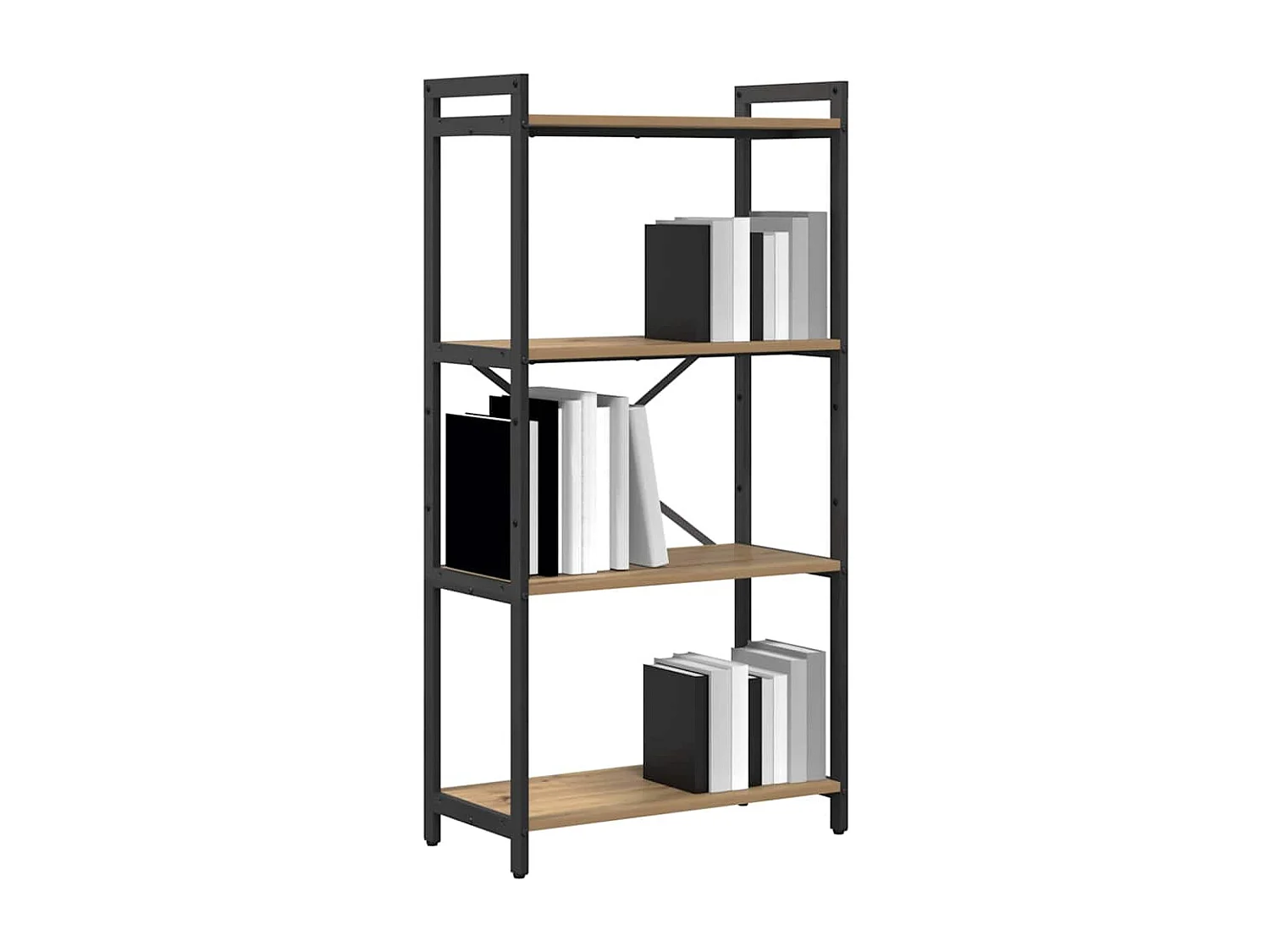 Bibliothèque chêne artisanal 60 x 30 x 118 cm Bois d'ingénierie