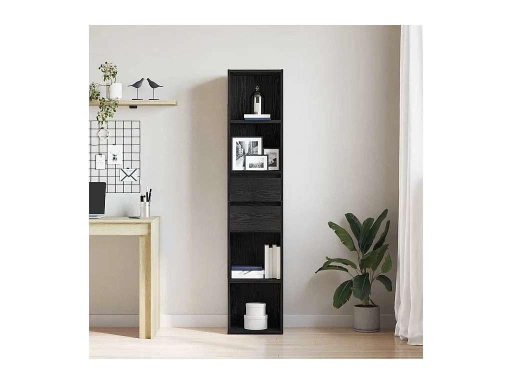 Bibliothèque Chêne noir 36 x 30 x 171 cm Bois d'ingénierie