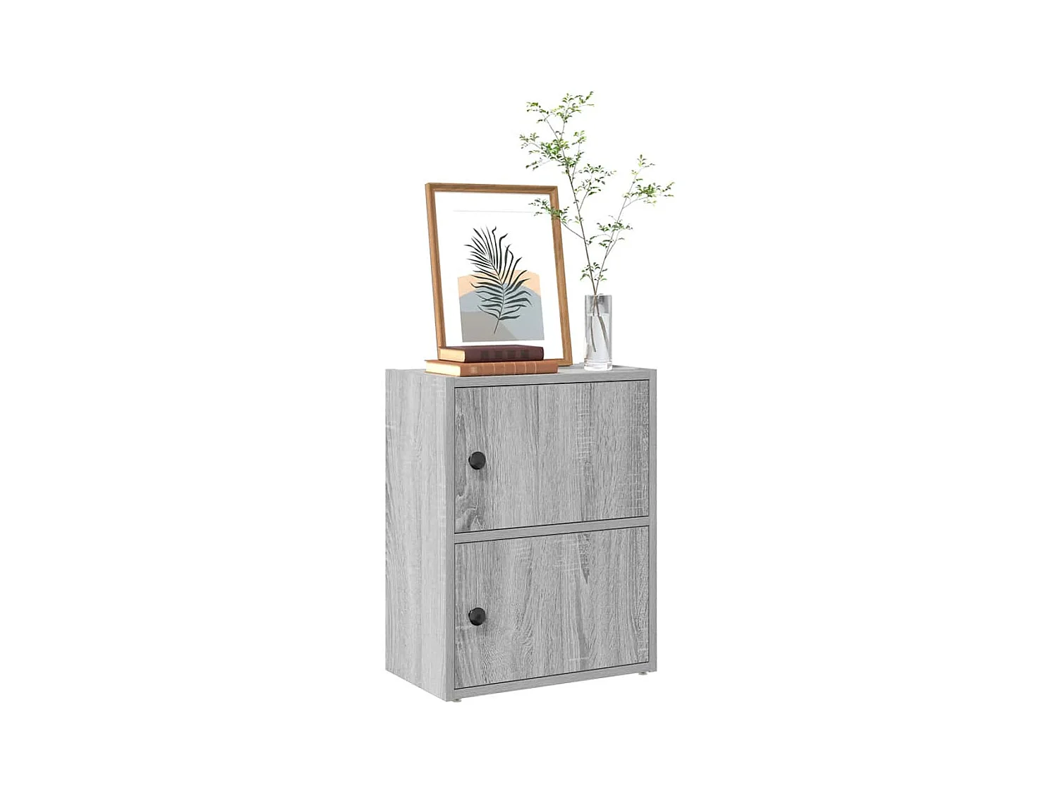 Estantería de madera de ingeniería gris sonoma 40x24x52 cm