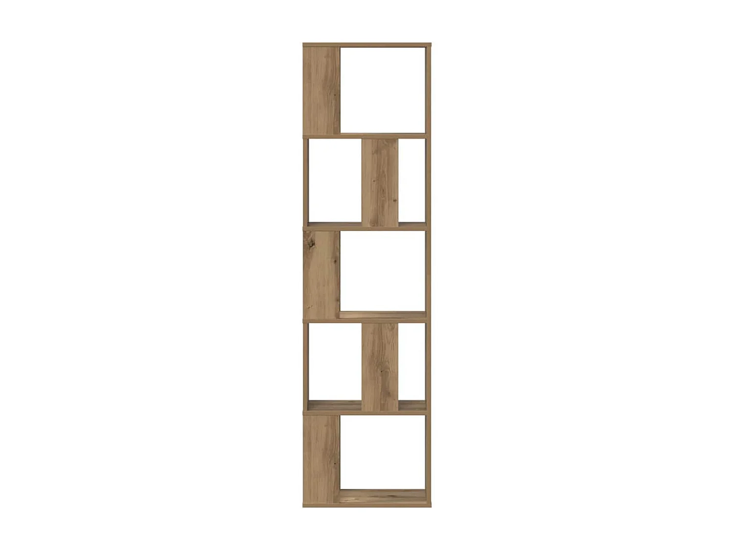 Bibliothèque 5 niveaux chêne artisanal bois ingénierie