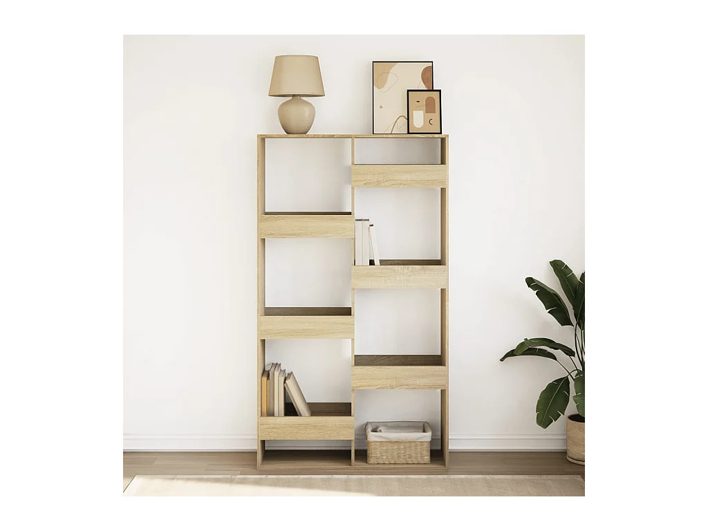 Bibliothèque chêne sonoma 100x33x175 cm bois d'ingénierie