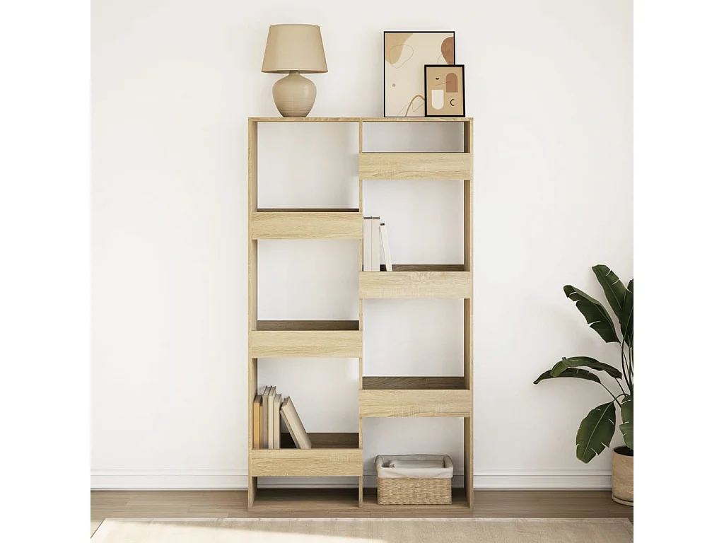 Bibliothèque chêne sonoma 100x33x175 cm bois d'ingénierie