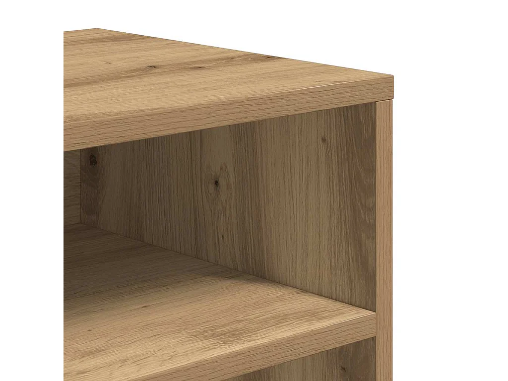 Bibliothèque chêne artisanal 66x31x80 cm bois d'ingénierie