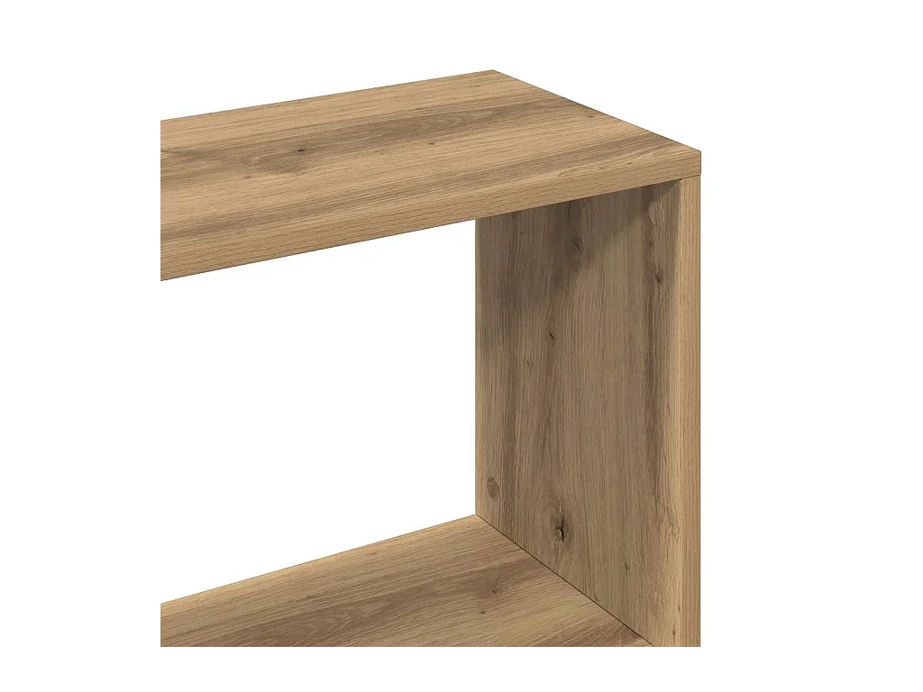 Bibliothèque chêne artisanal 97,5x29,5x100 cm bois d'ingénierie