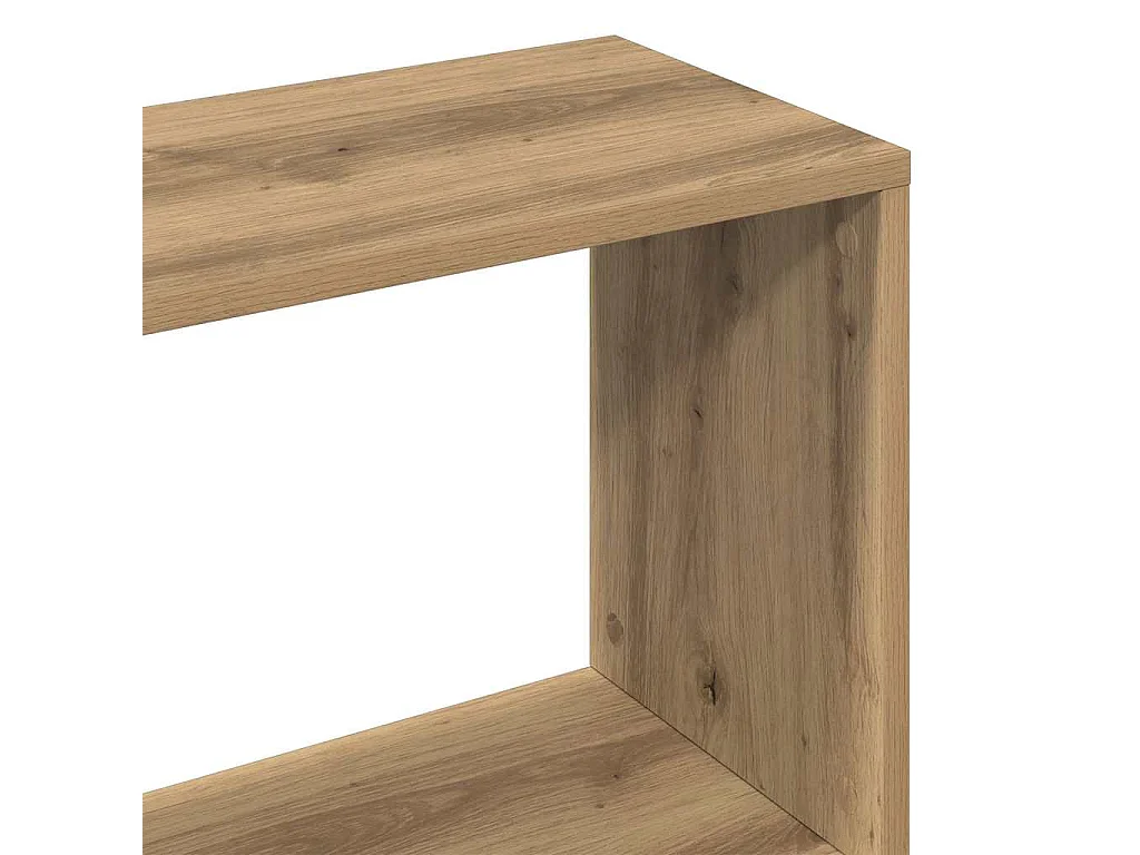 Bibliothèque chêne artisanal 97,5x29,5x100 cm bois d'ingénierie