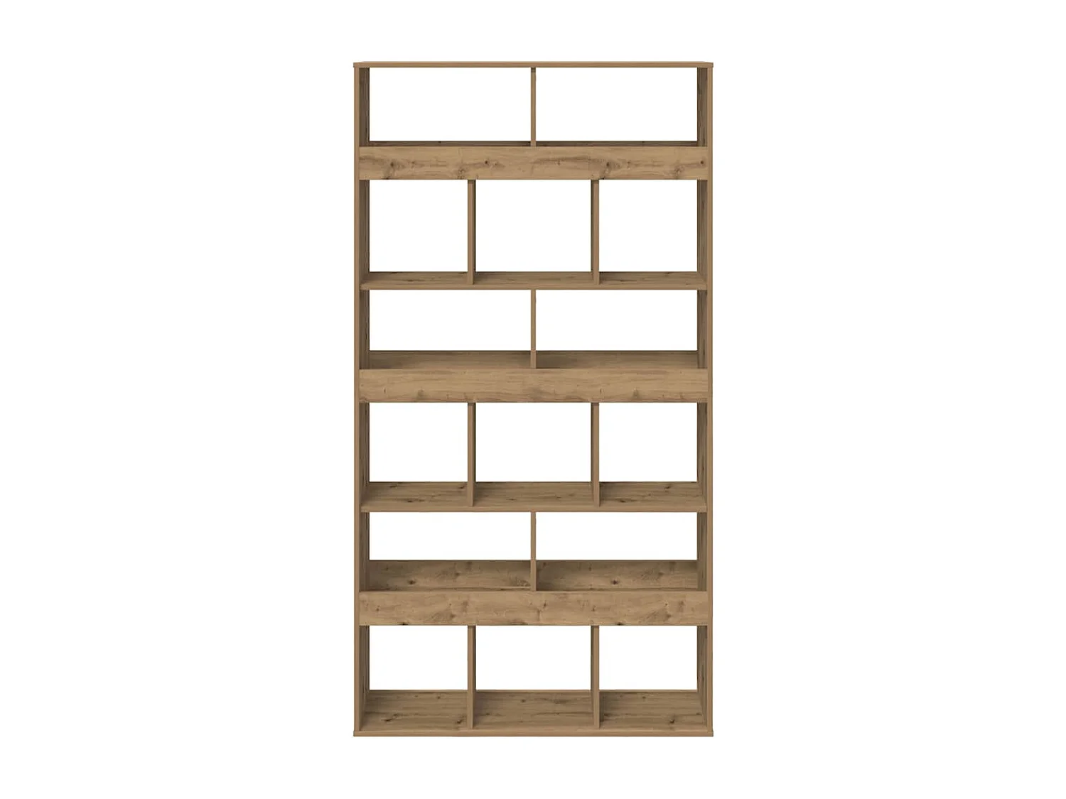 Bibliothèque chêne artisanal 100x33x187,5 cm bois d'ingénierie