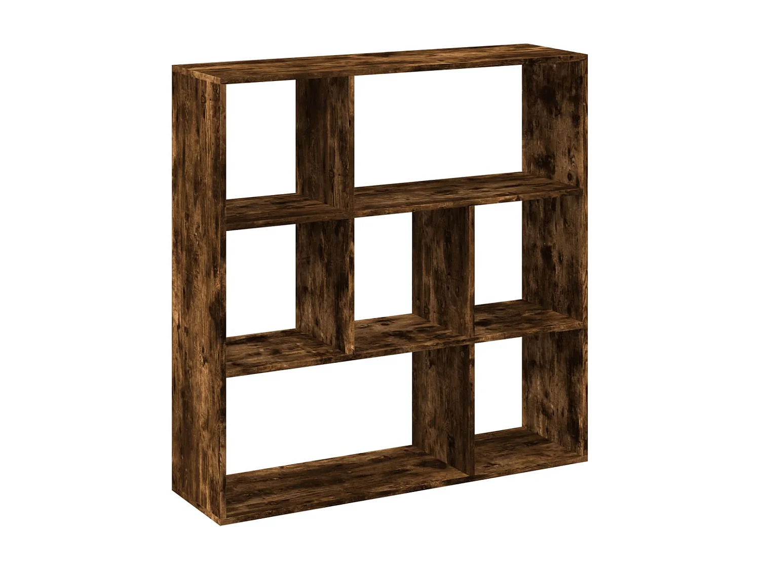 Bibliothèque séparatrice de pièce chêne fumé 102x29x103,5 cm