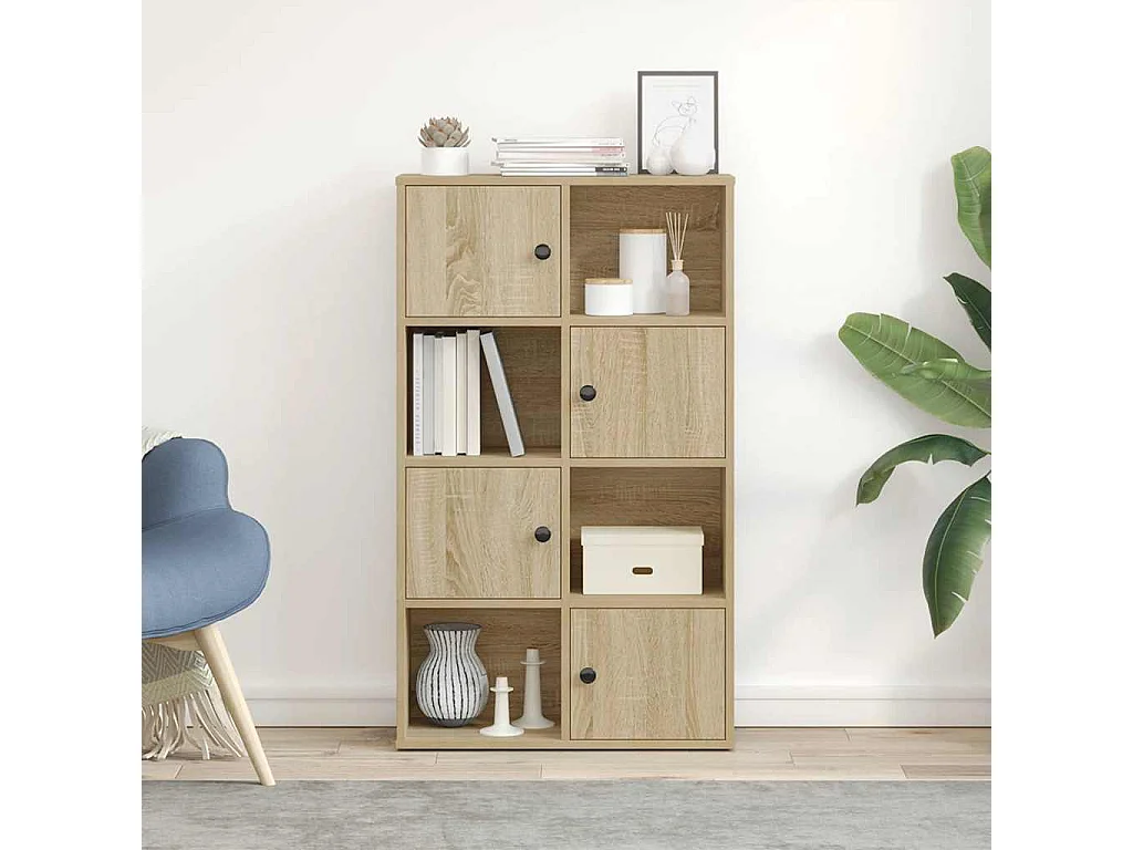 Bibliothèque chêne sonoma 60x24x101,5 cm bois d'ingénierie