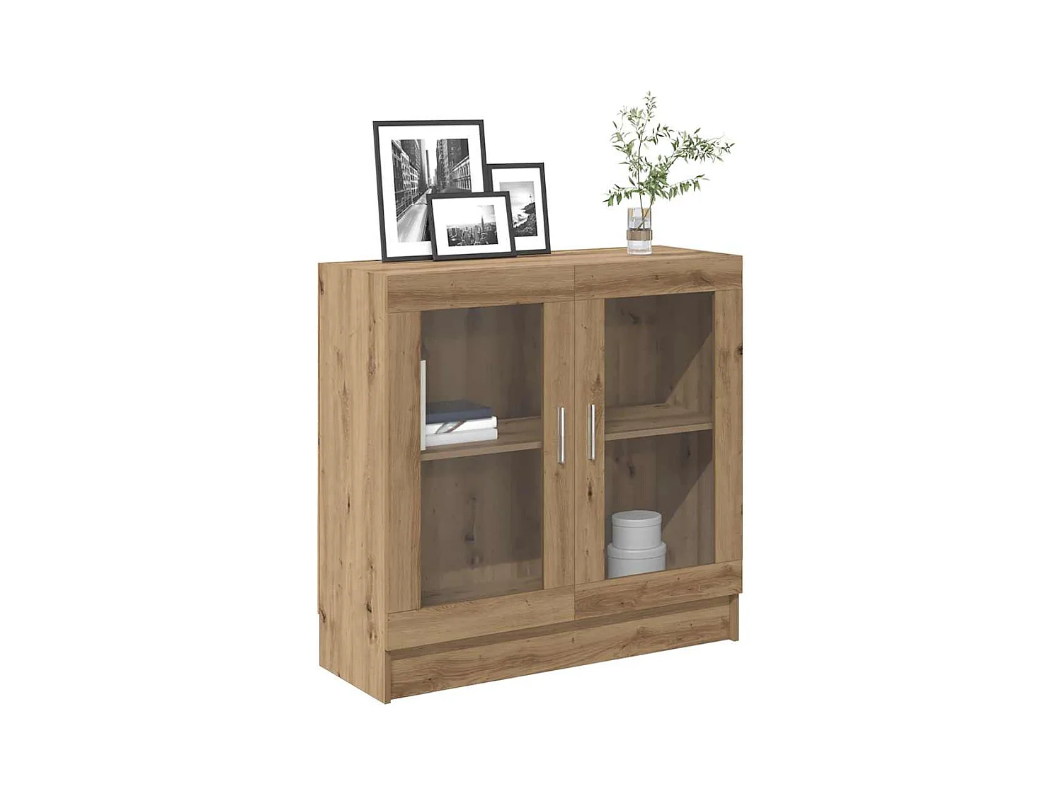 Bibliothèque chêne artisanal 82,5x30,5x80 cm bois d'ingénierie