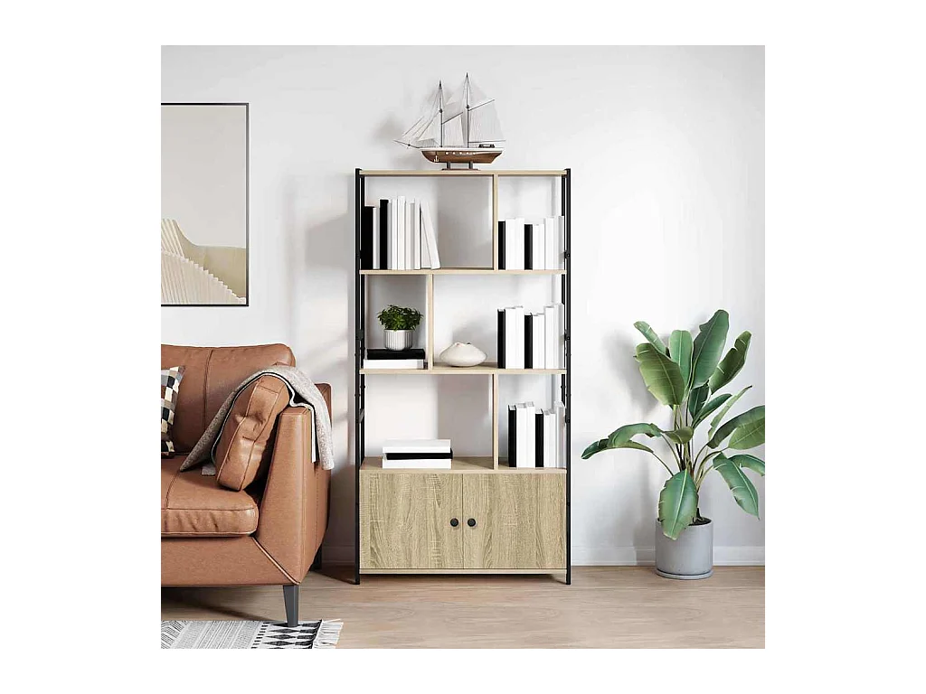 Bibliothèque Chêne sonoma 80 x 30 x 155.5 cm Bois d'ingénierie
