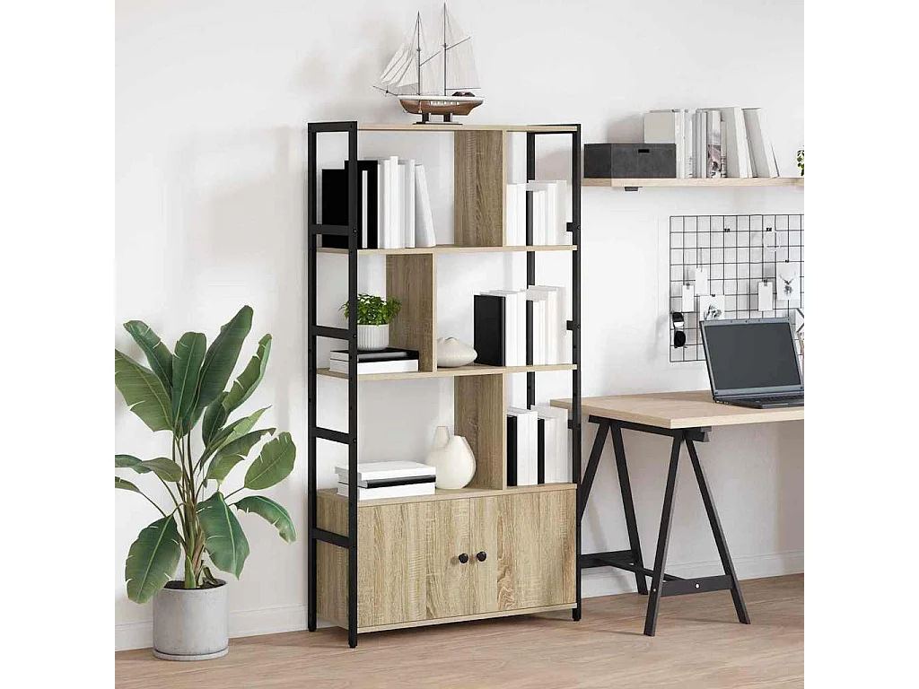 Bibliothèque Chêne sonoma 80 x 30 x 155.5 cm Bois d'ingénierie