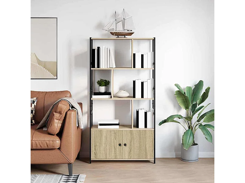 Bibliothèque Chêne sonoma 80 x 30 x 155.5 cm Bois d'ingénierie