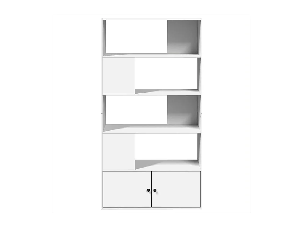 Estantería de madera de ingeniería blanca 100x36x189 cm