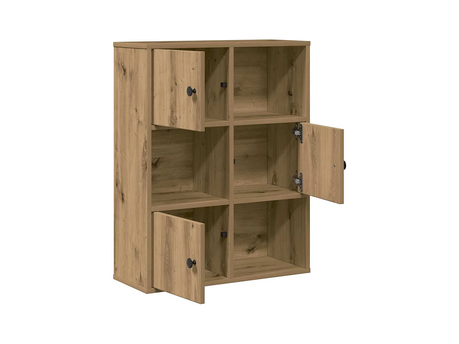 Bibliothèque chêne artisanal 60x24x76,5 cm bois d'ingénierie